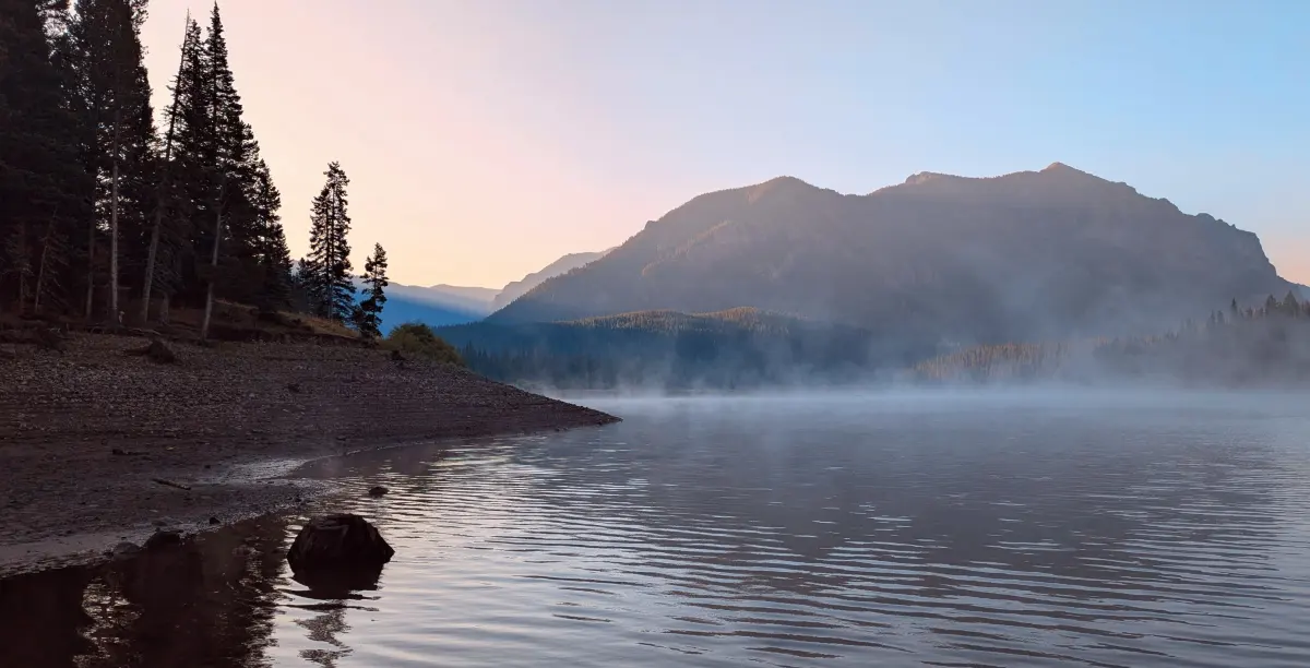 Hyalite mist in the morning